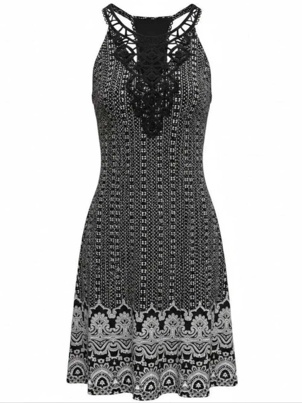 White House Black Market Sleeveless Crochet Neck Mini Dress New With Tags_2